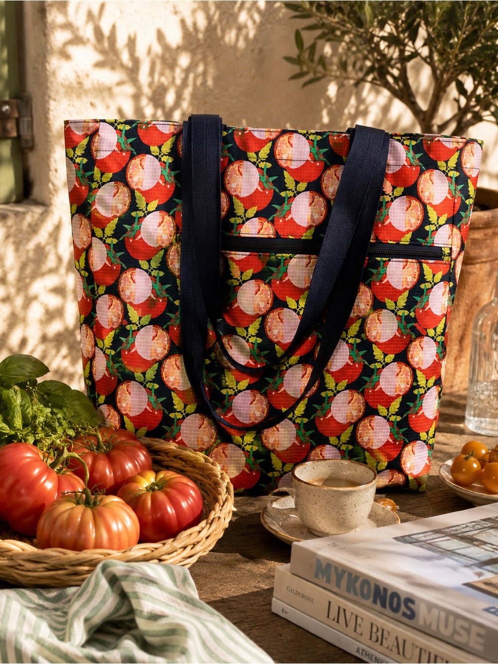 Vera Bradley Sliced Tomatoes XL Tote NWT Rare Sold Out Print Travel Bag
